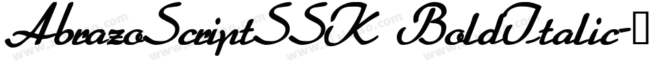 AbrazoScriptSSK BoldItalic字体转换